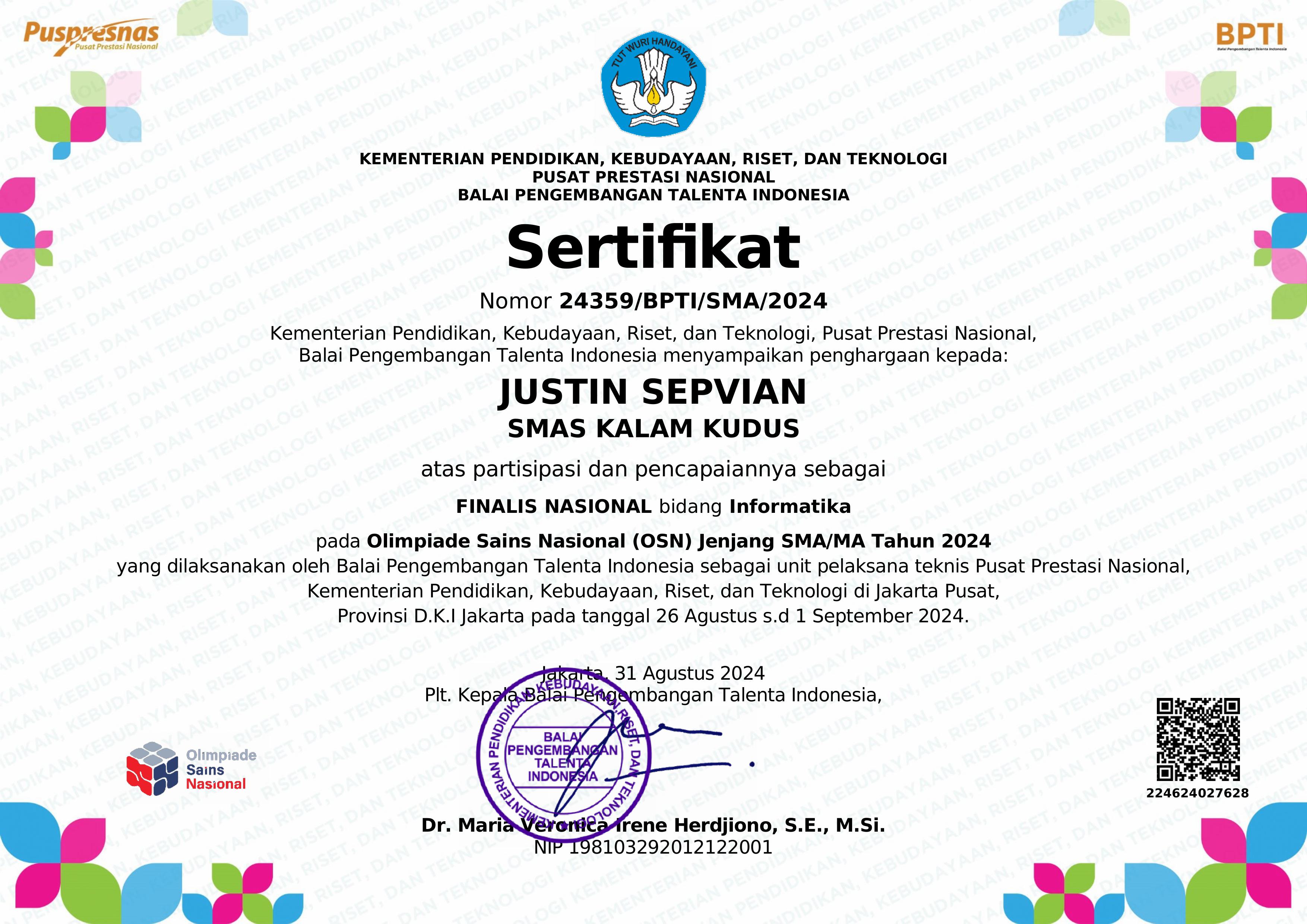 Finalis OSN Informatika SMA